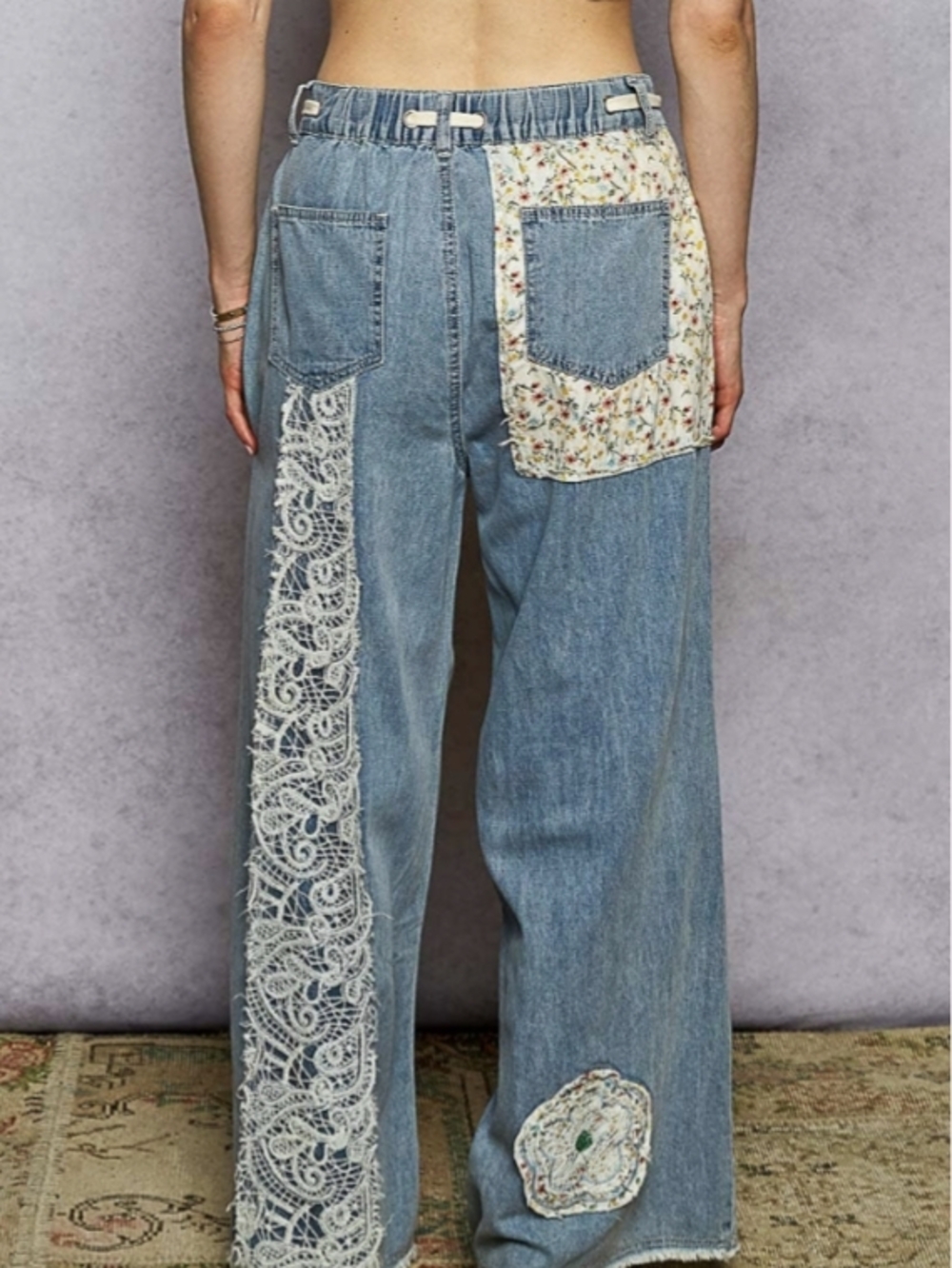 POL Patchwork Denim Jeans - Picture 3 of 4